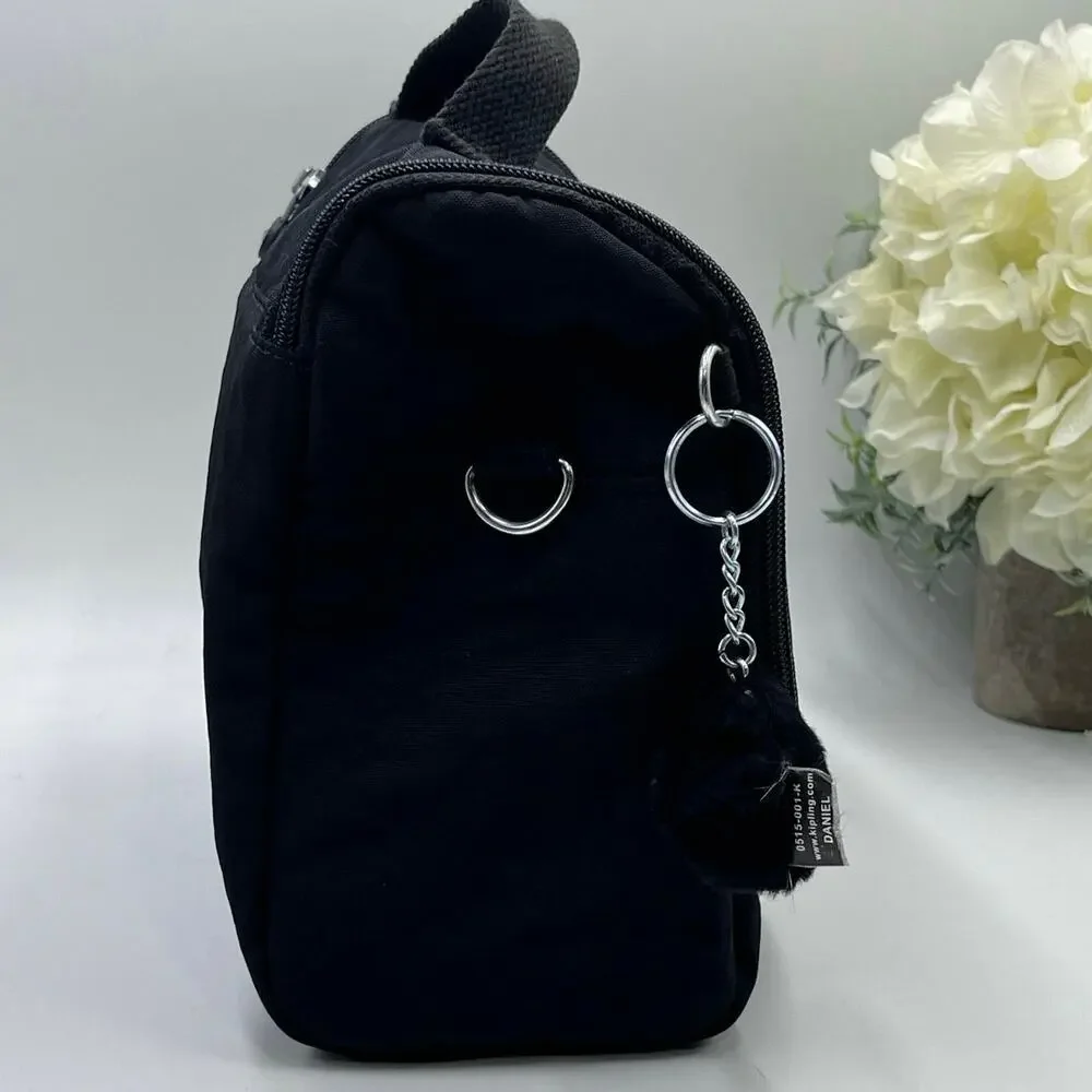 Kipling Kichirou Black Zippered Insulated Padded‎ Lunch Bag 6L Monkey
